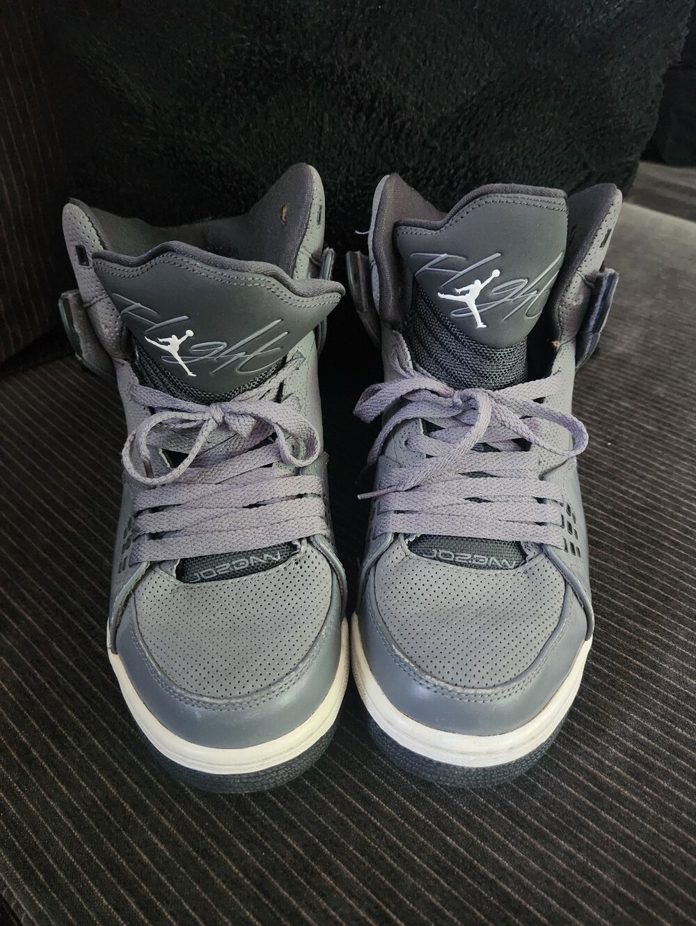 Jordan Flight Mid Sneakers in Gray and White